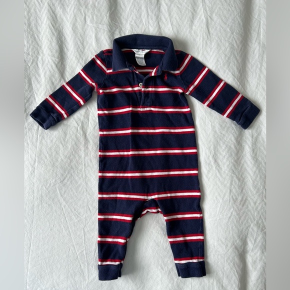 Ralph Lauren 6 month size polo jumpsuit with snap leg closure! - Picture 4 of 6